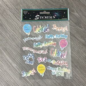 Happy Birthday Stickers Multiple Packs Arts and Crafts Stickers Cards